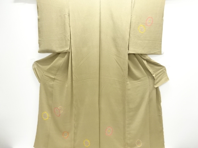 縮緬地　源氏車模様訪問着仮絵羽(八掛付き)